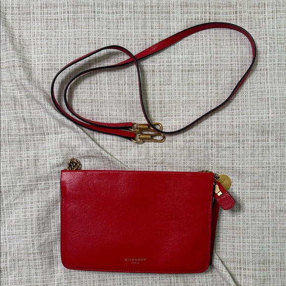 Givenchy Red Leather Top Handle Bag - Picture 7 of 9